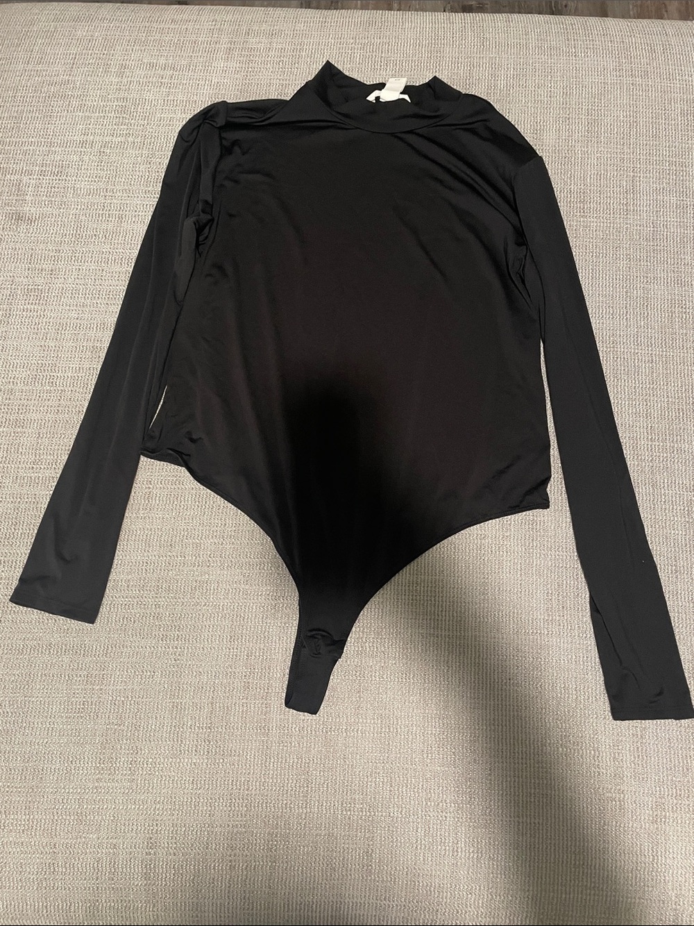 H&M Black Long Sleeve Mock Neck Bodysuit